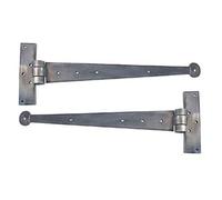 Pewter Traditional T Hinge Handforged Cast Iron Internal or External Hinge (305mm)