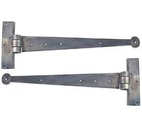 Pewter Traditional T Hinge Handforged Cast Iron Internal or External Hinge (375mm)