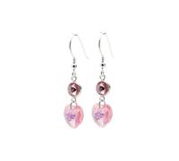 Pewterhooter Women's Silver Earrings British Design and Craftsmanship Sparkling Austrian Crystal with Gift Box (Light Rose)