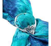 Pewtermill Crafts Celtic Flower Trinity Knot Eternity Pewter Large Scarf Ring