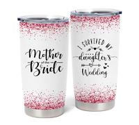 Pewuvos Mother of The Bride Gifts, Wedding Party Gifts for Brides Mother from Daughter, Bridal Shower Gift for Bride's Mother, Engagement Gifts for Mother of The Bride, Mom of The Bride 20oz Tumbler