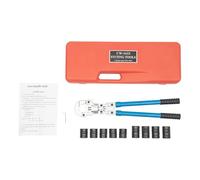 PEX Crimping Tool Set Ratchet Pipe Crimper 360 Plier for Copper Pipes | Forged steel construction with heat-treated molds for secure crimping on PEX and copper pipes