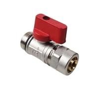 PEX Mini Ball Valve 16x1/2 M/Manifold Isolation VALVES (RED) (16X1/2'', RED)