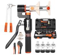 PEX Pipe Crimping Tool Set, Hydraulic Manual Sliding Camp & Expanding Pliers, 16-32mm Range, Multi-Layer Pipes Fitting Connection Expansion Tool for Water Heating