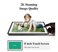 Pexar by Lexar WiFi Digital Picture Frame 11″ | Yahoo Tech Best Tested Frame 2025 | 2K Resolution Ultimate Clarity， Anti-Glare Touch Stunning Screen for Gifting， Share Photos/Videos via APP， Black