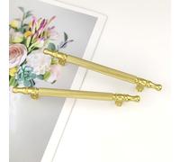 Pexintek 2 Pack Gold Modern Cabinet Handles 128mm Hole Centers Kitchen Bathroom bedrooms Study Furniture Door Vintage Pulls with Screws for Cupboards Drawer Wardrobe Dresser (Gold Vintage)