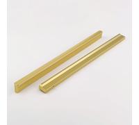 Pexintek 2 Pack Gold Modern Cabinet Handles 256mm(10.08 Inchs) Hole Centers Kitchen Bathroom bedrooms Study Furniture Door Vintage Pulls with Screws for Cupboards Drawer Wardrobe Dresser (Golden)