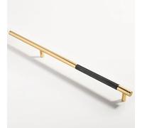 Pexintek 2 Pack Gold Modern Cabinet Handles 256mm Hole Centers Kitchen Bathroom bedrooms Study Furniture Door Vintage Pulls with Screws for Cupboards Drawer Wardrobe Dresser (Golden Black)