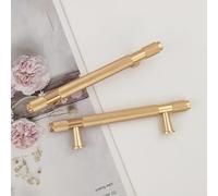 Pexintek Gold Cabinet Handles 96mm Anti-Rust Aluminum 6-Pack