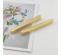 Pexintek Pack of 6 Cabinet Handles Gold Modern Furniture Handles 5 Inchs(128 mm) Hole Spacing Wardrobes Door Handles Drawer Knobs Vintage Handles for Kitchen Cupboards Dresser Cabinet (Golden)