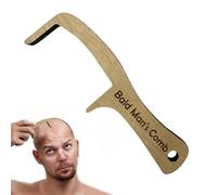 PEXIOAN Bald Man Joke Hairbrush, Funny Grooming Tool, Bald Man Novelty Hair Comb, Bold Head Polish Brush Novelty Fun Gift(Comb)
