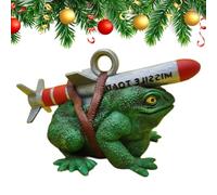 PEXIOAN Christmas Missile Frog Toad Holiday Ornament, Rocket Frog Pendant, Unique Pun Gag Gift, Unforgettable Gift