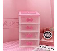 PEXIZUAN Kawaii Makeup & Desk Organizer - 4 Layer Room Decor Accessories