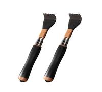 PEXOMEDO Portable Extendable Double-Pole Back Scratcher（8.3-21.3in），Hand Massager for Scratching Itches, Strong and Sturdy,Good Practical and Novel Gifts for Friends and Family. (Black, 2 Pack)