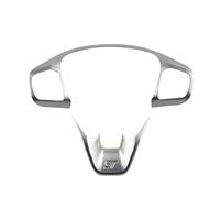 Pexorin 1 Set ABS Carbon Fiber Car Steering Wheel Trim Control Button Frame Cover Accessories, for Ford, for Fiesta, ST MK8 2017-2022 Steering Wheel Decal(BLACK Silver)