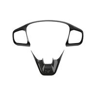 Pexorin 1 Set ABS Carbon Fiber Car Steering Wheel Trim Control Button Frame Cover Accessories, for Ford, for Fiesta, ST MK8 2017-2022 Steering Wheel Decal(BLACK Black)