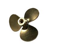 Pexorin 1PC Model Brass Propeller Dia 30mm 3-blade Paddle Aperture M3 Soldering Positive Reverse Mini Props, For RC Simulation Boat DIY Parts Remote Control Boat Propeller(1pc positive)