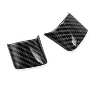 Pexorin 1pcs Car Refit Accessories, for Ford, for Focus, 3 MK3 / KUGA/For, for Fiesta, MK7/, for Ecosport, C-MAX Car Steering Wheel Covers Trim Sticker Steering Wheel Decal(BLACK Carbon 2pcs)