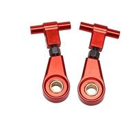 Pexorin 2 Pairs Aluminum Alloy Adjustable Front Upper Suspension Arms And Rear Swing, for Tamiya, for TT02 Rc Car Suspension Arm Link(Red)