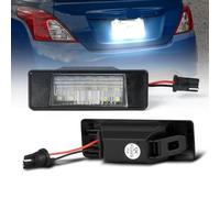 Pexorin 2Pcs LED License Number Plate Light Lamps, for Nissan Juke F15 Micra K12 March K13 Kicks Note E11 Armada Y62 NV200 Rogue, for Qashqai Car Number Plate Lamps