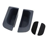 Pexorin 2Pcs/Set Car ABS Armrest Container Door Storage Box Handle Boxes Case, for Ford, for Focus, 2 MK2 2005-2011 Accessories Car Door Handle Storage Box Door Side Insert Organizer Box(BLACK Gray)