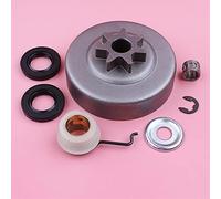 Pexorin 3/8" 7T Clutch Sprocket Drum Washer E-clip Kit, for MS390 039 MS290 029, Oil Seal Worm Gear Bearing Chainsaw Spare Part Chainsaw Crankshaft Bearing Kit