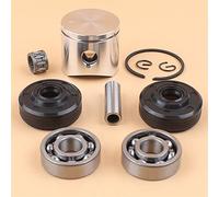 Pexorin 38mm Piston Ring Crank Ball Bearing Oil Seals Kit, for Husqvarna, 36 136 136LE 137 137e Chainsaw Engine Parts Chainsaw Crankshaft Bearing Kit
