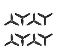 Pexorin 4pcs Drone Three Leaves Propellers Propeller Quick Release Blade Props Noise Reduction Accessoires, for DJI, FPV Combo Drone Propeller Replacement(4pairs Silver paddle)