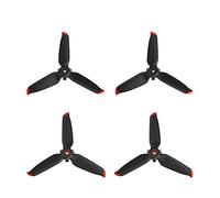Pexorin 4pcs Drone Three Leaves Propellers Propeller Quick Release Blade Props Noise Reduction Accessoires, for DJI, FPV Combo Drone Propeller Replacement(2 pairs red paddle)