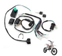 Pexorin 5 Wiring Loom Kill Switch Coil Spark Plug Rebuild Kit, for 110CC 125CC 140cc Pit Bike CDI Spark Plug Kit