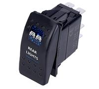 Pexorin 5pin Car Boat Truck Lighted Toggle Switch, for 12v ON OFF Waterproof Toggle Rocker Switch 12v Car Boat Switch Marine Switch Panel(4)