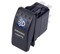 Pexorin 5pin Car Boat Truck Lighted Toggle Switch, for 12v ON OFF Waterproof Toggle Rocker Switch 12v Car Boat Switch Marine Switch Panel(3)