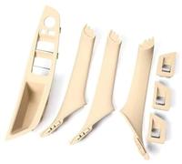 Pexorin 7Pcs Left Drive LHD Car Interior Door Handle Plate Decorative Cover, for, 5 Series F10 F18 2010 2011 2012 2013 2014 2015 2016 Interior Door Handle(Beige)