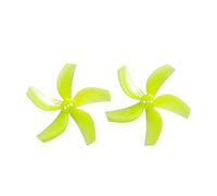 Pexorin 8pcs/4pairs 5-Blade Propeller 1.5mm RC FPV Racing Freestyle Ducted Drones 2.5inch Cinewhoop 1105 5500KV Propeller prop(Yellow)