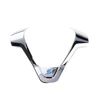 Pexorin ABS Chrome Car Steering Wheel Protective Sequin Cover Trim Sticker, for Ford, for Fiesta, 2009-2016, for Ecosport, 2012-2016 Steering Wheel Decal(BLACK Blue)