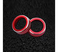 Pexorin Air Conditioning Volume Knob Decoration Cover Sticker, for MG, for ZS Car Styling Control Button Ring Frame Accessories Interior Vehicle AC vent cover(Red)