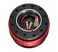 Pexorin Aluminum 6 Hole Universal Car Auto Quick Release Steering Wheel Snap Off Hub Adapter Boss Kit Steering Wheel Hub(Red)