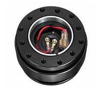 Pexorin Aluminum 6 Hole Universal Car Auto Quick Release Steering Wheel Snap Off Hub Adapter Boss Kit Steering Wheel Hub(Black)