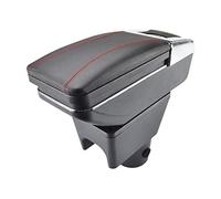 Pexorin Arm Rest Rotatable Storage Box, for Renault, for Dacia, Duster I 2010-2015 Armrest Decoration Car Styling 2011 2012 Car Armrest Box(Red thread)