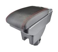 Pexorin Armrest Arm Rest Dual Layer Storage Box Decoration Car Styling, for Suzuki, Ignis 2016-2018 Car Armrest Box(Red thread)