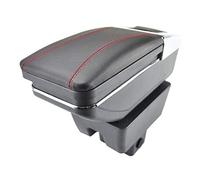 Pexorin Armrest Central Content, for Skoda, Rapid 2013-2018 Arm Rest Rotatable 2014 2016 Car Storage Box Car Armrest Box(Red)