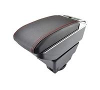Pexorin Armrest, for, for Vauxhall, Astra J Arm Rest Dual Layer Storage Box Decoration Car Styling 2009 2010 Car Armrest Box(Red thread)