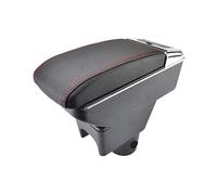 Pexorin Armrest, for Renault, for Dacia, Duster I, for NISSAN, Terrano III Arm Rest Dual Layer Storage Box Decoration Car Styling 2013 2014 Car Armrest Box(Red thread)