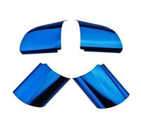 Pexorin Auto Car Styling Accessories, for Ford, for Focus, 2 MK2 2005-2011 Stainless Steel Interior Steering Wheel Cover Sequins Trim Steering Wheel Decal(BLACK Blue)