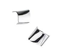 Pexorin Auto Car Styling Steering Wheel Trim Cover Sticker Decoration, for Ford, Grand C-MAX 2011 2012 2013 2014 Accessories Steering Wheel Sticker(BLACK Chrome 2Pcs)