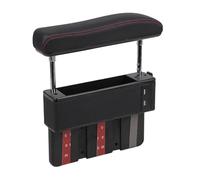 Pexorin Car Armrest Box Adjustable Elbow Support Auto Center Console Auto Seat Gap Organizer W/4 USB Ports Car Armrest Box(Red Line)