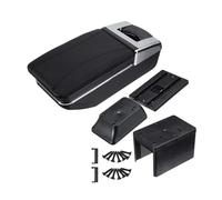 Pexorin Car Armrest Box Center Console Store Content Box PU Leather Storage Box, for Opel, for Vauxhall, for Astra Corsa Mokka Tigra Zafira Car Armrest Box(Black)