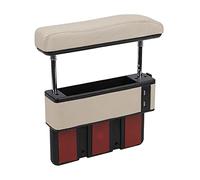 Pexorin Car Armrest Box Elbow Support Adjustable Center Console Handrest Rail Auto Seat Gap Organizer Arm Rest Box Car Armrest Box(Beige)
