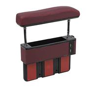Pexorin Car Armrest Box Elbow Support Adjustable Center Console Handrest Rail Auto Seat Gap Organizer Arm Rest Box Car Armrest Box(Red)