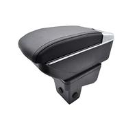 Pexorin Car Armrest Rest Center Console Storage Box Arm Rest Ashtray Dual Layer Armrest Black Leather, for Suzuki, Vitara 2015-2019 2018 Car Styling Car Armrest Box(Black Thread)